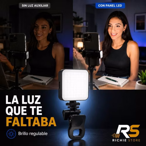 Panel LED Portátil M-88 para Celular, Cámara y Video | 64 LED - Imagen 3