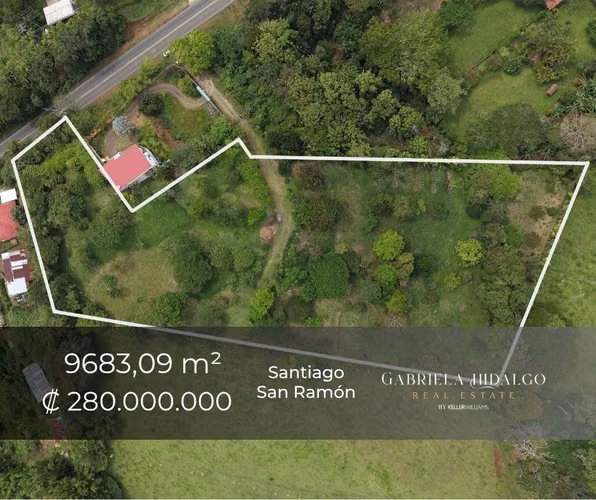  Propiedad para desarrollo | Santiago de San Ramón | 9.683,09 m² | 280.000.000
