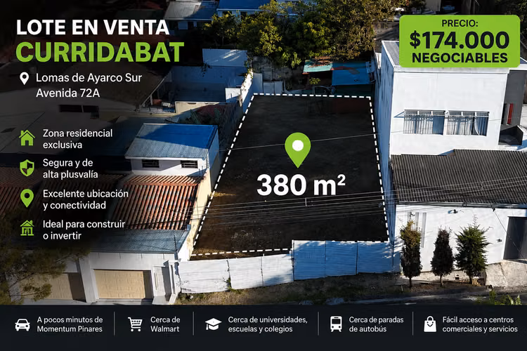 ¡OPORTUNIDAD EN CURRIDABAT! Lote de 380 m² en Lomas de Ayarco Sur – $174.000 NEGOCIABLES - Imagen 1