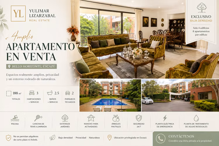 Exclusivo Apartamento en Venta Escazu Bello Horizonte