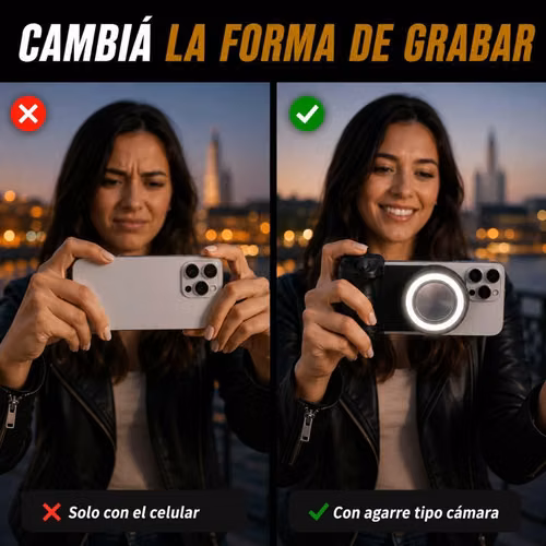 Grip Magnético MagSafe para Celular con Luz LED y Bluetooth - Imagen 6