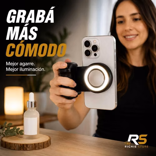 Grip Magnético MagSafe para Celular con Luz LED y Bluetooth - Imagen 4