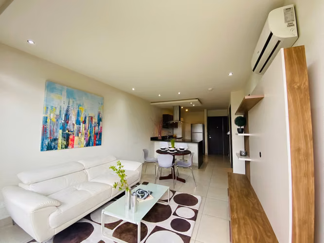 Riverpark, full amueblado, bello-lujoso-amplio 63 m2, 1 hab, 1.5 baños, 2 A/C, terraza-patio. - Imagen 4