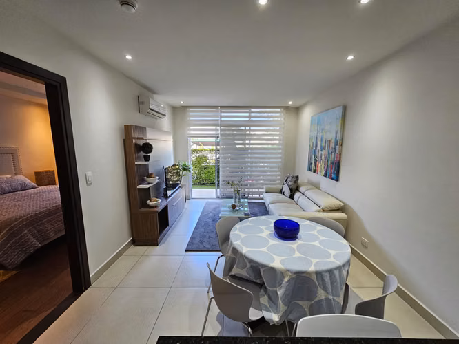 Riverpark, full amueblado, bello-lujoso-amplio 63 m2, 1 hab, 1.5 baños, 2 A/C, terraza-patio. - Imagen 6