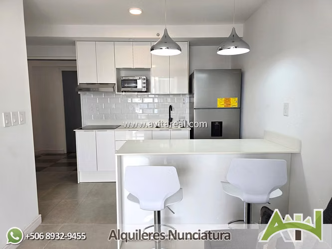 Apartamento amueblado de 2 habitaciones en Sky Garden con AC - Imagen 10