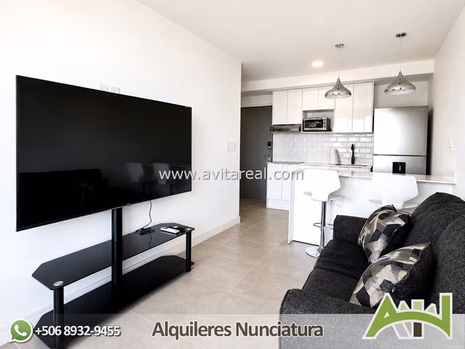 Apartamento amueblado de 2 habitaciones en Sky Garden con AC - Imagen 11