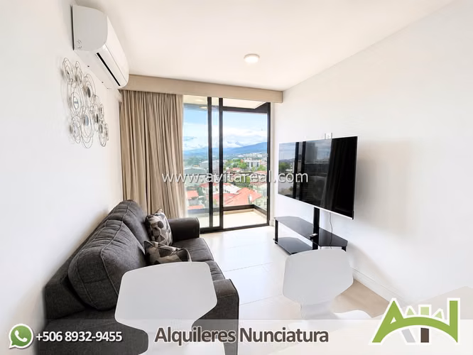 Apartamento amueblado de 2 habitaciones en Sky Garden con AC