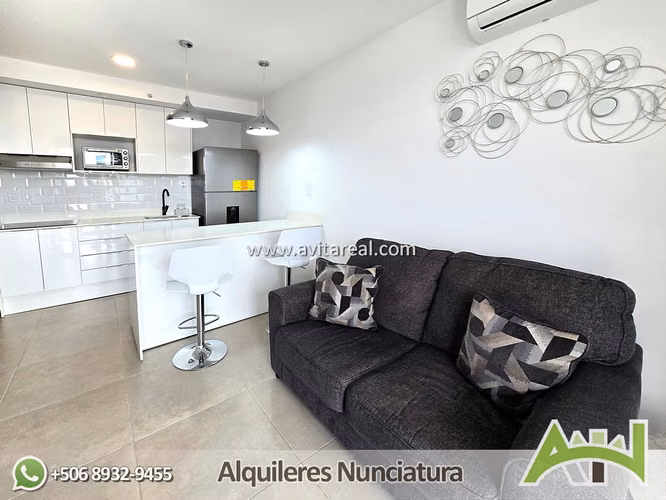 Apartamento amueblado de 2 habitaciones en Sky Garden con AC - Imagen 8
