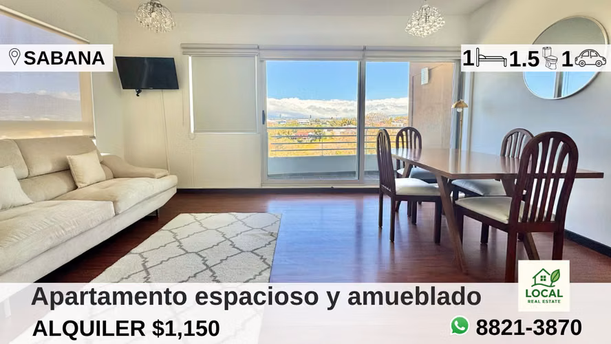 Apartamento amueblado un dormitorio en torre en Sabana
