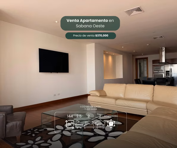 Apartamento en La Sabana | 144 m² y 2 suites | $370,000 - Imagen 2