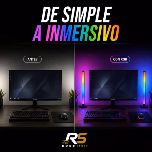 Set 2 Barras LED RGB Gaming con Control Remoto y App - Imagen 6