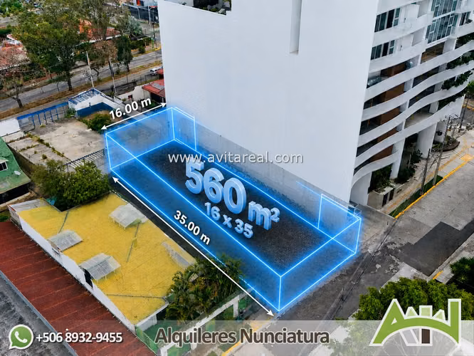 Lote listo para construir en Rohrmoser Nunciatura | 560 m²