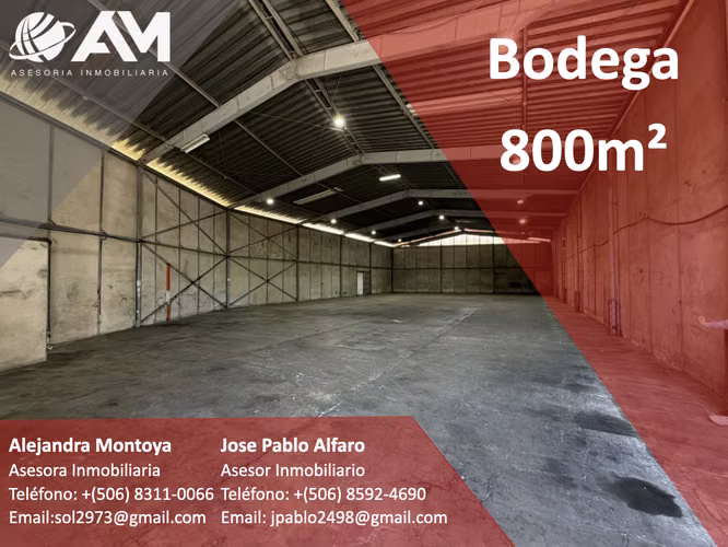 BODEGA EN BARREAL DE HEREDIA, 800m² - Imagen 2