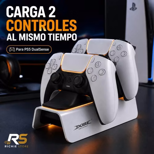 Base de Carga Doble DOBE para Controles PS5 DualSense