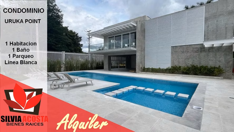  ALQUILER APARTAMENTO COND. URUKA POINT DE 1 HABITACION CON LINEA BLANCA