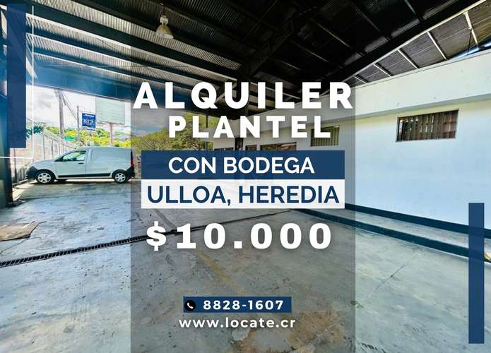Rental of Plant with Warehouse for Mixed Use, Heredia Ulloa