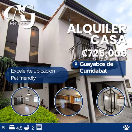 Alquiler amplia Casa. Guayabos de Curridabat. AC451