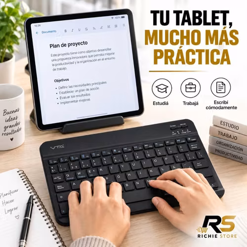Teclado Bluetooth Recargable VTA para Tablet y Celular