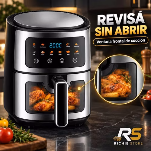 Freidora de Aire Digital 9L con Ventana y Pantalla Táctil