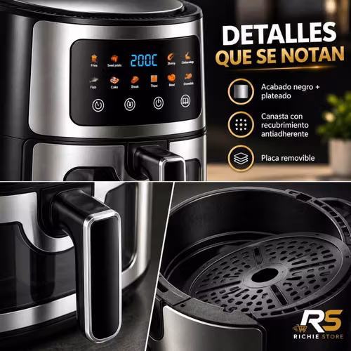 Freidora de Aire Digital 9L con Ventana y Pantalla Táctil