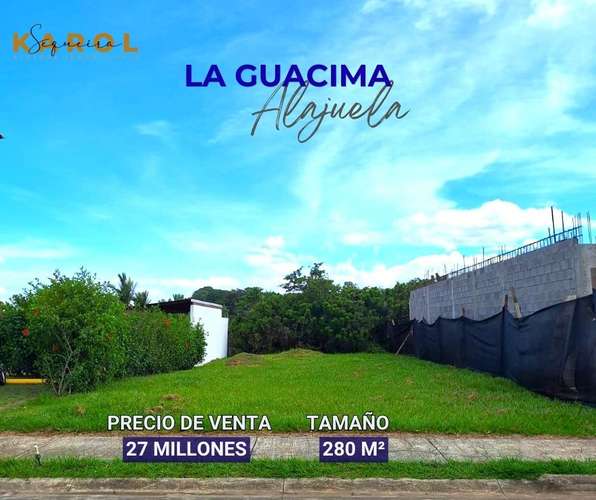 Lote 280 m² en Condominio La Guácima | Cerca de Zona Franca Coyol