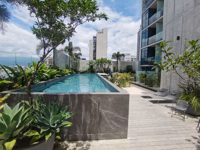Cosmopolitan T, full amueblado, hermoso-lujo, 1 hab, 1 baño, vista atardecer, amenidades. - Imagen 10