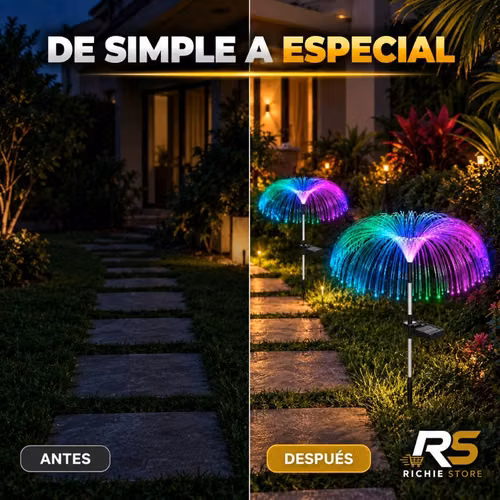 Lámparas Solares para Jardín Multicolor | Set de 2 - Imagen 6