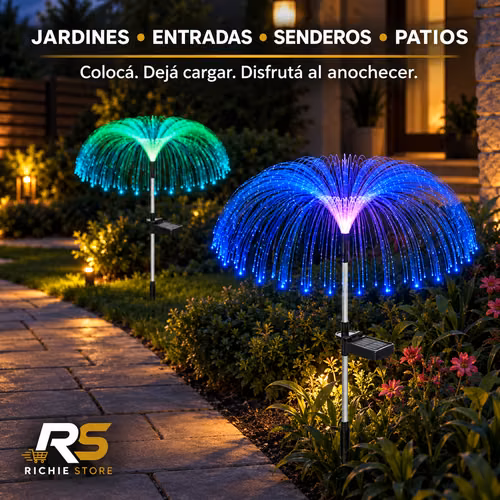 Lámparas Solares para Jardín Multicolor | Set de 2 - Imagen 8