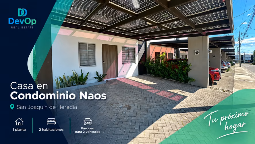 Venta Casa 2 habitaciones con patio. Condominio Naos, San Joaquín