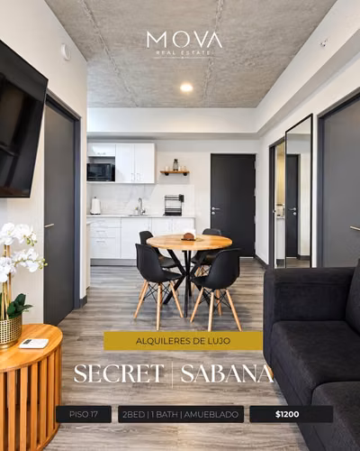 APARTMENT FOR RENT IN SABANA SECRT TOWER