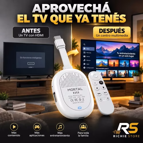 TV Stick Android 4K MORTAL Q2 Ultra 2GB RAM 16GB