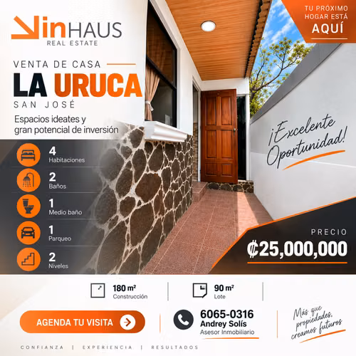 Venta de casa en La Uruca AS