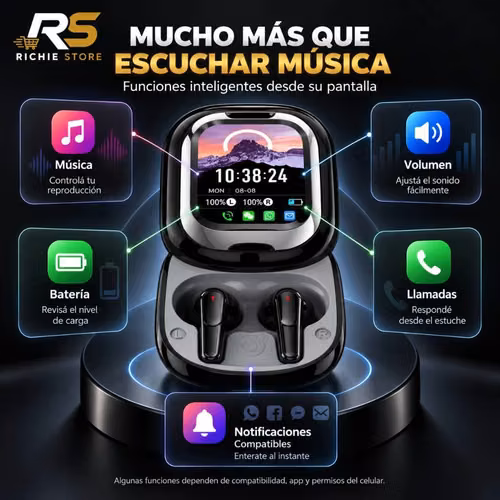 Audífonos Inalámbricos TWS JEQANG JT-27S con Pantalla Táctil