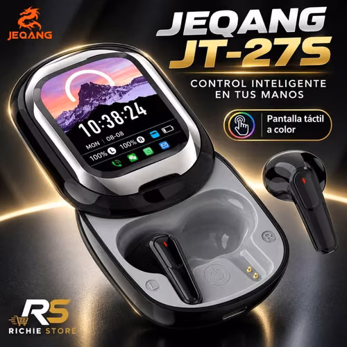 Audífonos Inalámbricos TWS JEQANG JT-27S con Pantalla Táctil