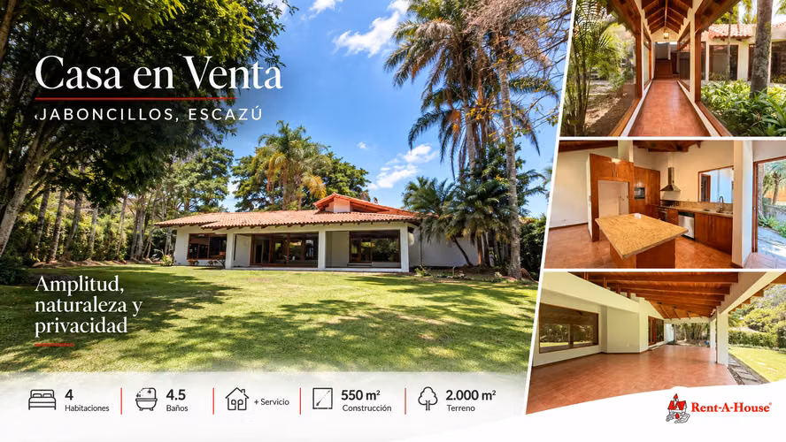 Casa en Venta Jaboncillos Escazú Lote 2.000 m² - Imagen 1