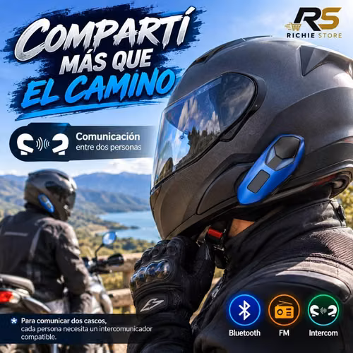 Intercomunicador Bluetooth para Casco Moto JEQANG JH-M853 con Radio FM