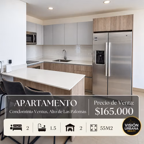 Semi-Furnished 2 bedroom apartment in Condominio Ventus