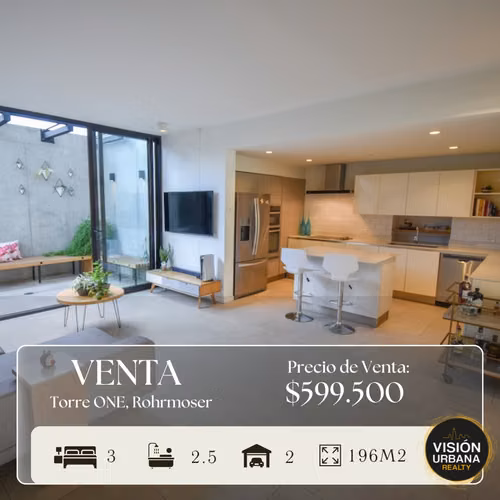 Apartamento de 3 Habitaciones en Condominio ONE