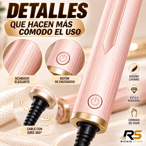  Peine Alisador Eléctrico LSM-631 | Oro Rosa o Verde