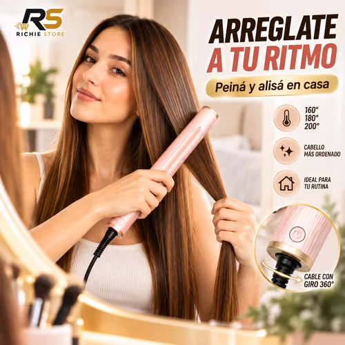  Peine Alisador Eléctrico LSM-631 | Oro Rosa o Verde