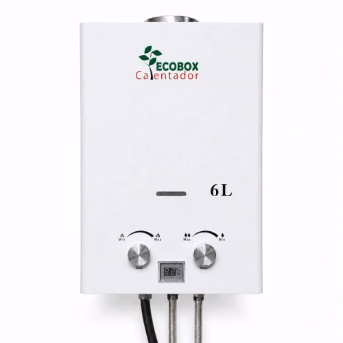 Calentador de agua a gas ECOBOX JSD-6L 6 LPM con garatía de 3 años