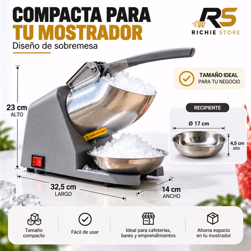  Máquina Granizadora Eléctrica 110V | Raspadora de Hielo para Copos