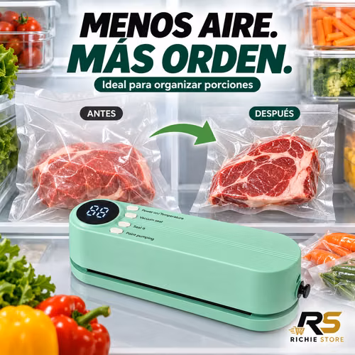 Selladora al Vacío Mini Recargable Multifuncional USB-C
