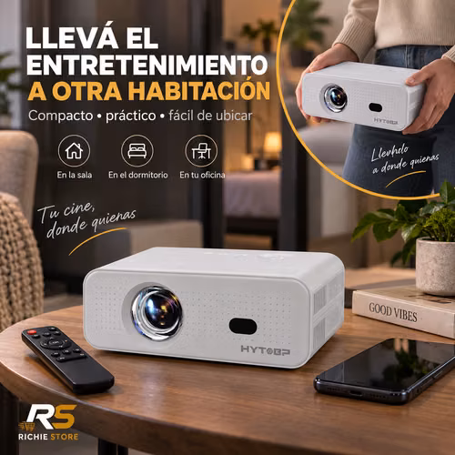  Proyector Portátil HYTOBP L012 Android WiFi Bluetooth HD 120” - Imagen 6