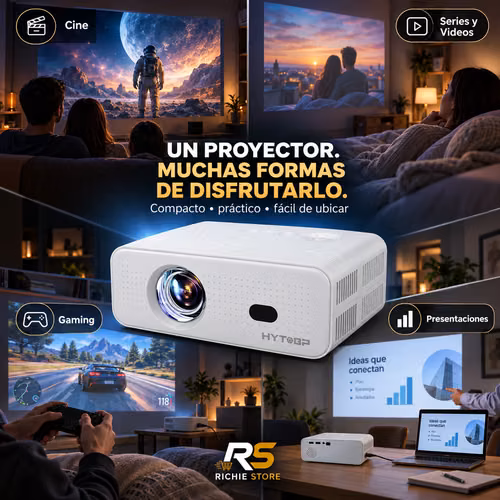  Proyector Portátil HYTOBP L012 Android WiFi Bluetooth HD 120” - Imagen 7