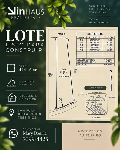 LOTE RESIDENCIAL DE 444 M2 | CERCA DE SAINT CLARE - Imagen 6