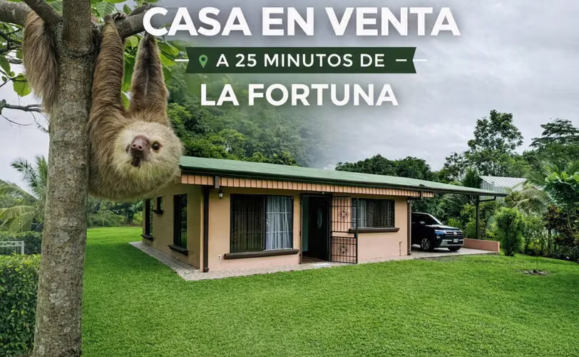 Beautiful house with Nice Garden 25 minutes from La Fortuna