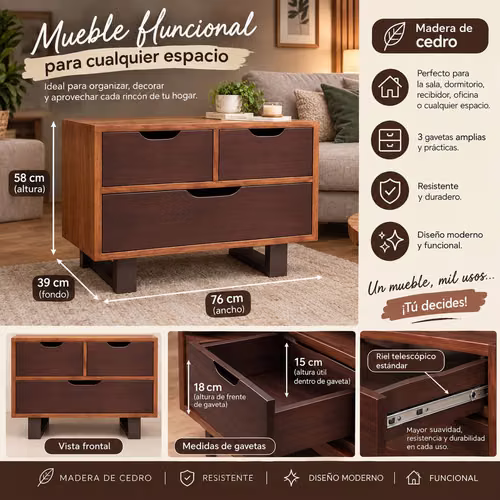 Functional furniture cedar wood
