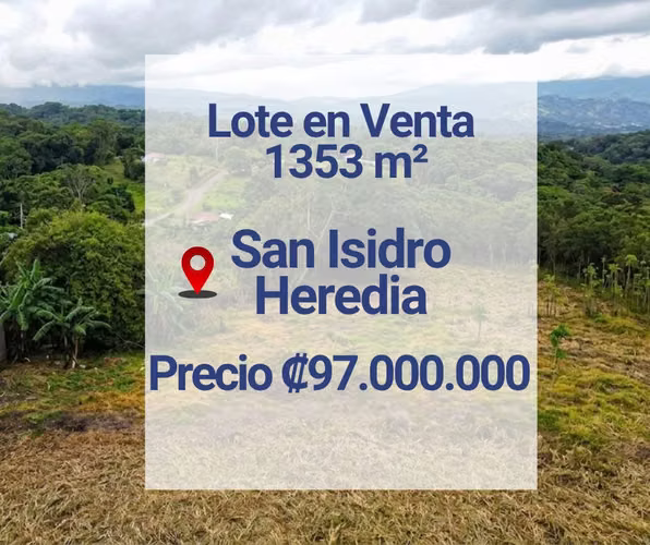 Lote en Venta San Francisco, San Isidro de Heredia (1.353m²) - Imagen 1