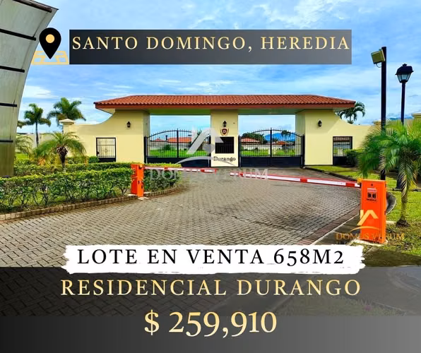 Venta de Lote en Santo Domingo de Heredia Residencial Durango